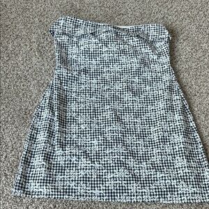 Altar'd State Black and White Strapless Dress